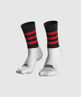 GAA Midi Socks Black Red Hoops